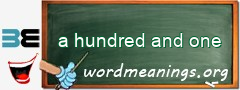 WordMeaning blackboard for a hundred and one